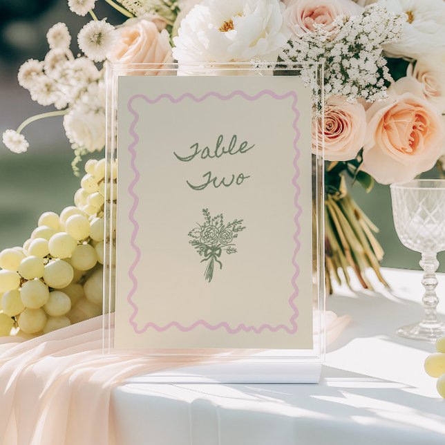 Love in Bloom Table Deux Carte Manuscrite Fantaisi (Créateur téléchargé)