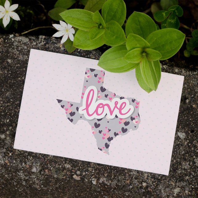 Love in Texas - Carte postale Saint Valentin (Créateur téléchargé)
