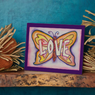 Love Inspirational Papillon Peinture Plaque cadeau