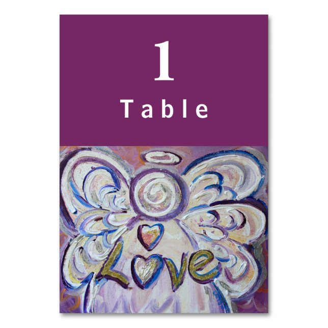 Love Inspirational Word Angel Cartes de table pers (Par défaut)