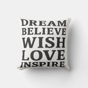 Love Inspire - Motivational Quote Coussin Print