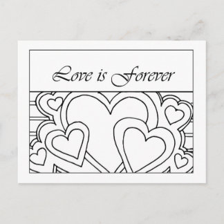 Love is Forever Dessin Carte Postale