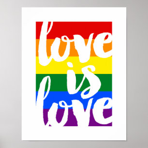 Love is Love Gay pride Motivational Poster