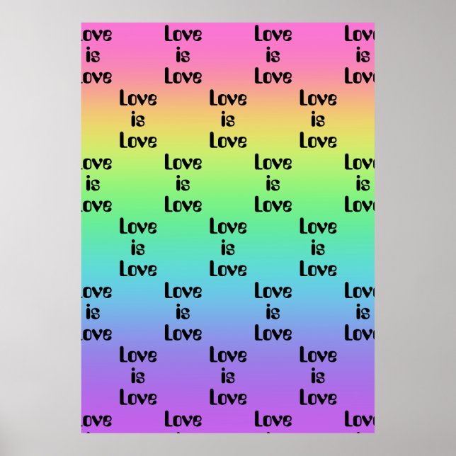 Love is Love Rainbow Poster (Devant)