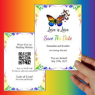 Love is Love Rainbow Theme Enregistrer la carte Da