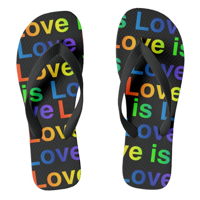 Love is Love tongs flops (noir) (Semelle)