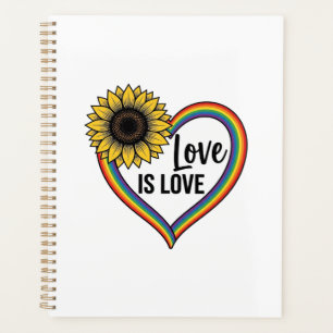 Love Is Love Tournesol Cœur Vintage Vector T-Shirt