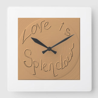 "Love is Splendour" Relief Doré > Horloges Murales