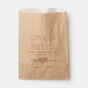 Love Is Sweet Gold et Blush Mariages Sacs