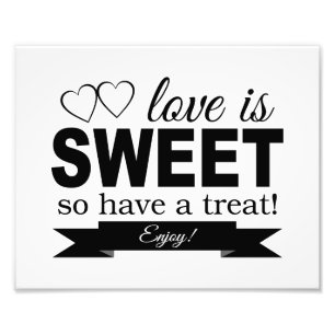 Love Is Sweet Mariage Signer Photo Imprimer