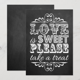 Love Is Sweet - Panneau de Mariage Ardoise