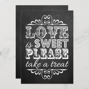 Love Is Sweet - Panneau Mariage Chalkboard