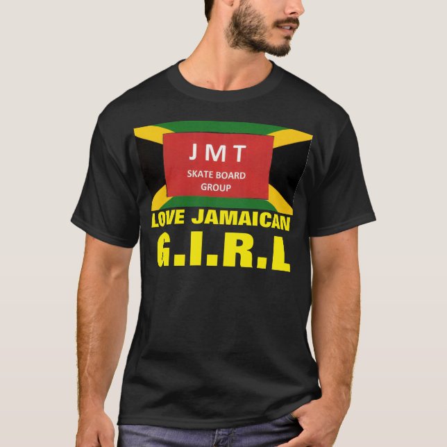 LOVE JAMAÏCAINE FILLE Basic Dark T-Shirt (Devant)