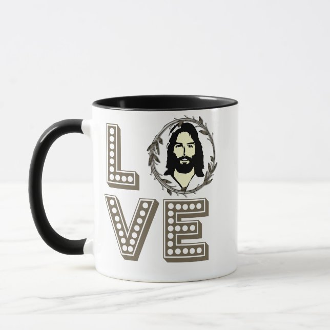 Love Jesus Coffee Mug, Religieux Christian Mug (Gauche)
