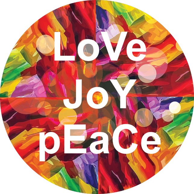 Love Joy Sticker Peace Round (Créateur téléchargé)