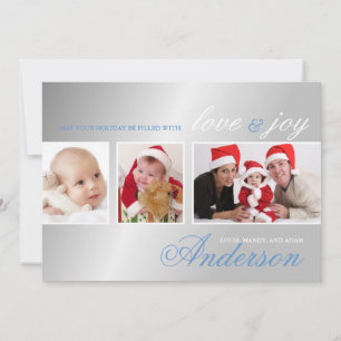 Love & Joy Tri-Photo Carte photo de vacances