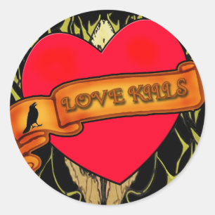 Love Kills Anti-Valentine Stickers