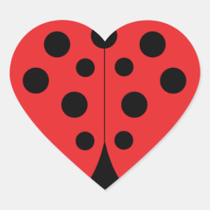 Love Ladybug Heart Sticker