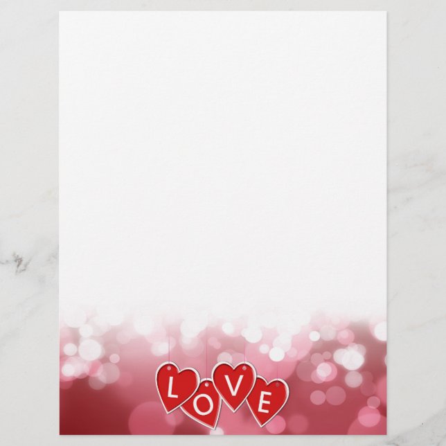 Love Lettering Red Hearts (Devant)