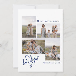 Love & Light Heart Hanoukka 4 Carte photo