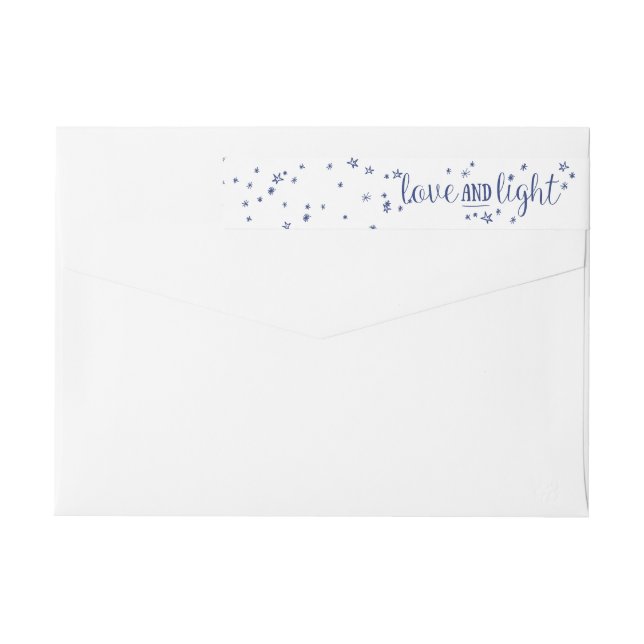 Love & Light Holiday Wraparound Étiquette de adres (Dos)