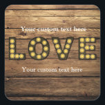 LOVE Lighters Rustic Country Sticker Favor<br><div class="desc">LOVE Lighted Letters Rustic Country Sticker Favor. Customisez avec ou sans texte.</div>