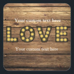 LOVE Lighters Rustic Country Sticker Favor<br><div class="desc">LOVE Lighted Letters Rustic Country Sticker Favor. Customisez avec ou sans texte.</div>