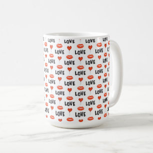 Love Lips and Hearts Coffee Mug