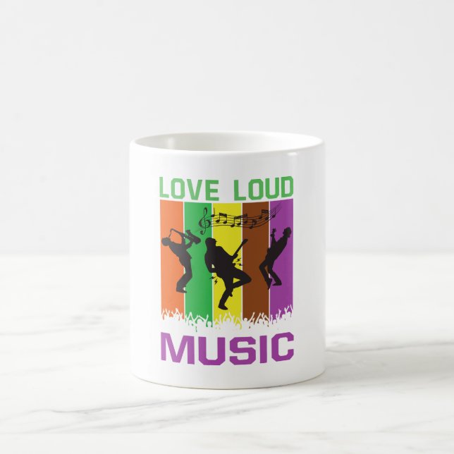 Love Loud Music Coffee Mug (Centre)