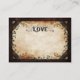 LOVE Mariage Cartes de siège BLANK Noms AVANT Reto