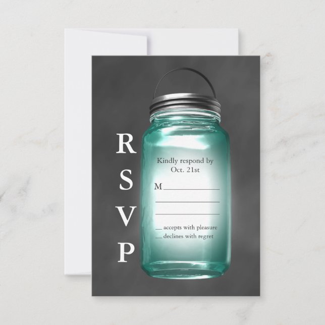 Love Mason Jars RSVP (Devant)