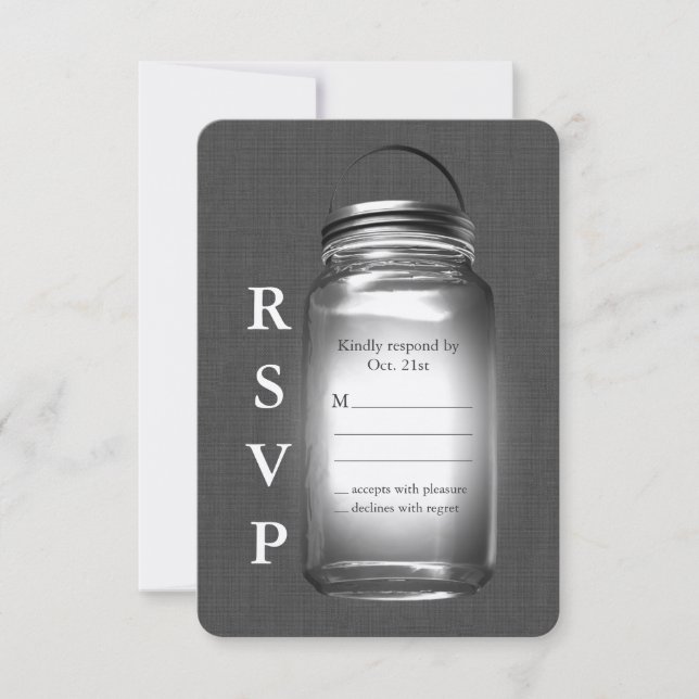 Love Mason Jars Vintage RSVP (Devant)