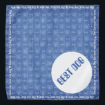Love Me Love My Dog Best Dog Mariage Bandana<br><div class="desc">Pour le meilleur chien à porter à votre mariage. Un bandana dans un motif bleu avec pattes de levain et os de levain</div>