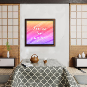 Love me love my dog sarcastique poster drôle