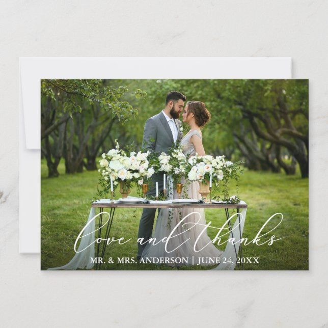 Love Merci Elegant Mariage de calligraphie (Devant)