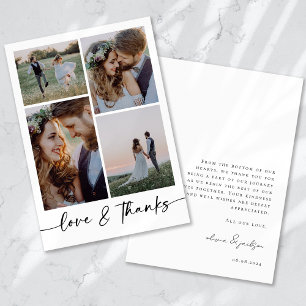 Love & Merci Modern Four Photo Mariage Merci