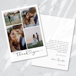 Love & Merci Modern Four Photo Mariage Merci