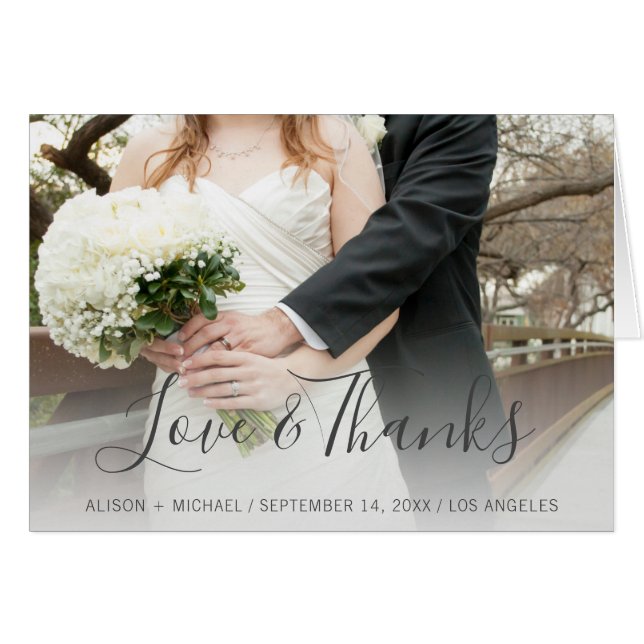 Love & Merci photo collage mariage Merci (Devant horizontal)