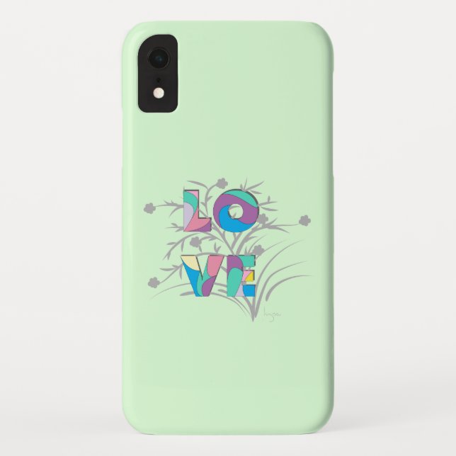 Love Modern Graphic Green Coque-Mate coque iphone (Dos)