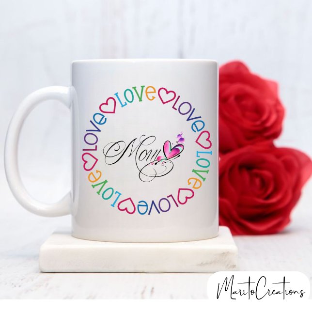 love mom coffee mug for mom gift (Créateur téléchargé)