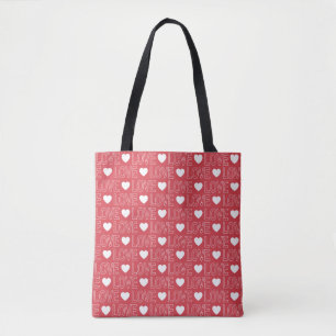 Love Motif Sac fourre-tout - White Outline