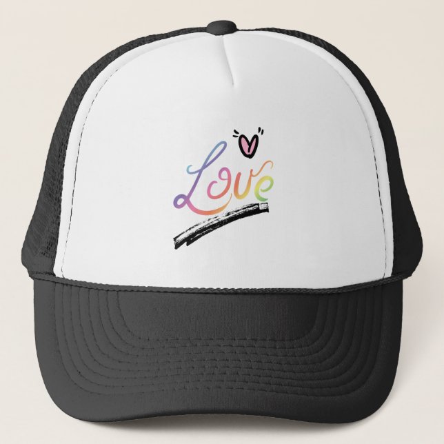 Love Multi-Couleurs casquette trucker (Devant)
