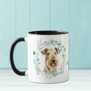Love My Airdale Terrier Wreath Coffee Mug