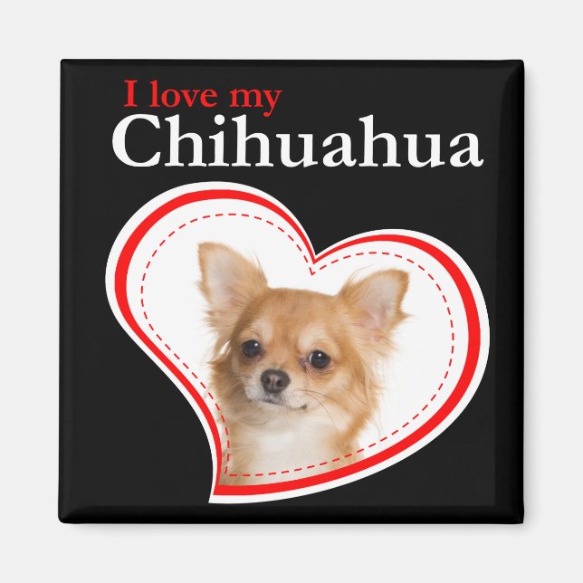 Love My Chihuahua Magnet (Devant)