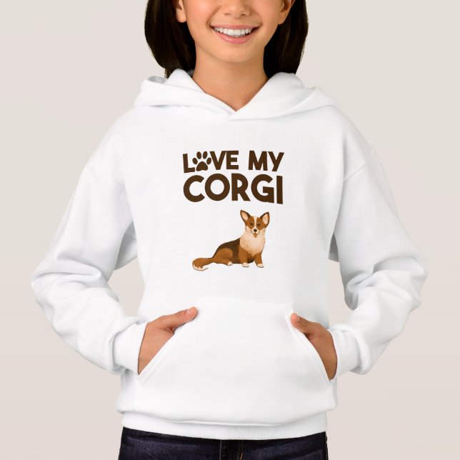 LOVE MY CORGI with Dog Illustration (Devant)