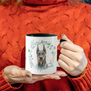 Love My Dobie Wreath Coffee Mug