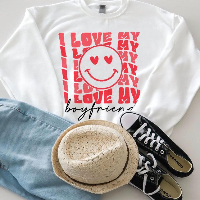 Love My Girlfriend Sweatshirt, Sweatshirt positif (Créateur téléchargé)