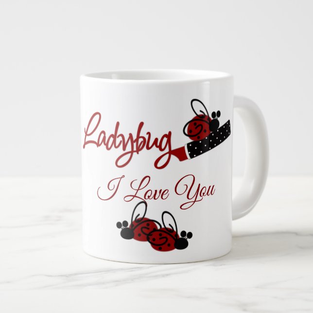 Love My Ladybug - Jumbo Mug (Devant droit)