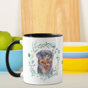 Love My Rottie Wreath Coffee Mug
