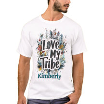 Love My Tribe Bohemian Turquoise Name Tshirt Custo